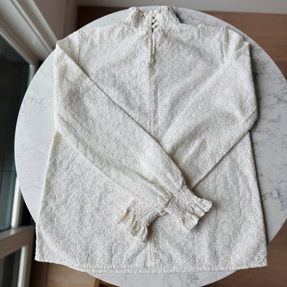 Sézane Cathy Blouse in Ecru - Picture 7 of 11